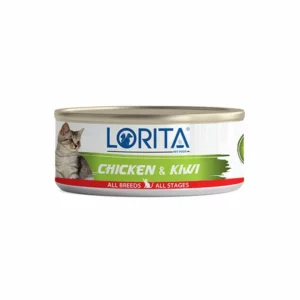 کنسرو گربه لوریتا Lorita با طعم مرغ و کیوی وزن 90 گرم